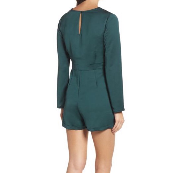 Green 19 Cooper Satin Romper - Picture 5 of 7